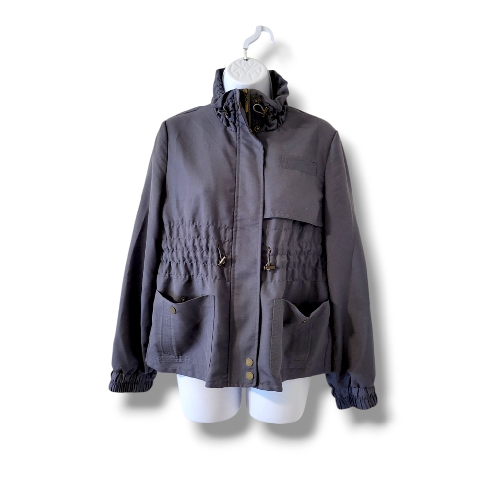 Due Per Due | Cute Stylish Navy Blue Ruffle Trim Jacket (SIZE S)